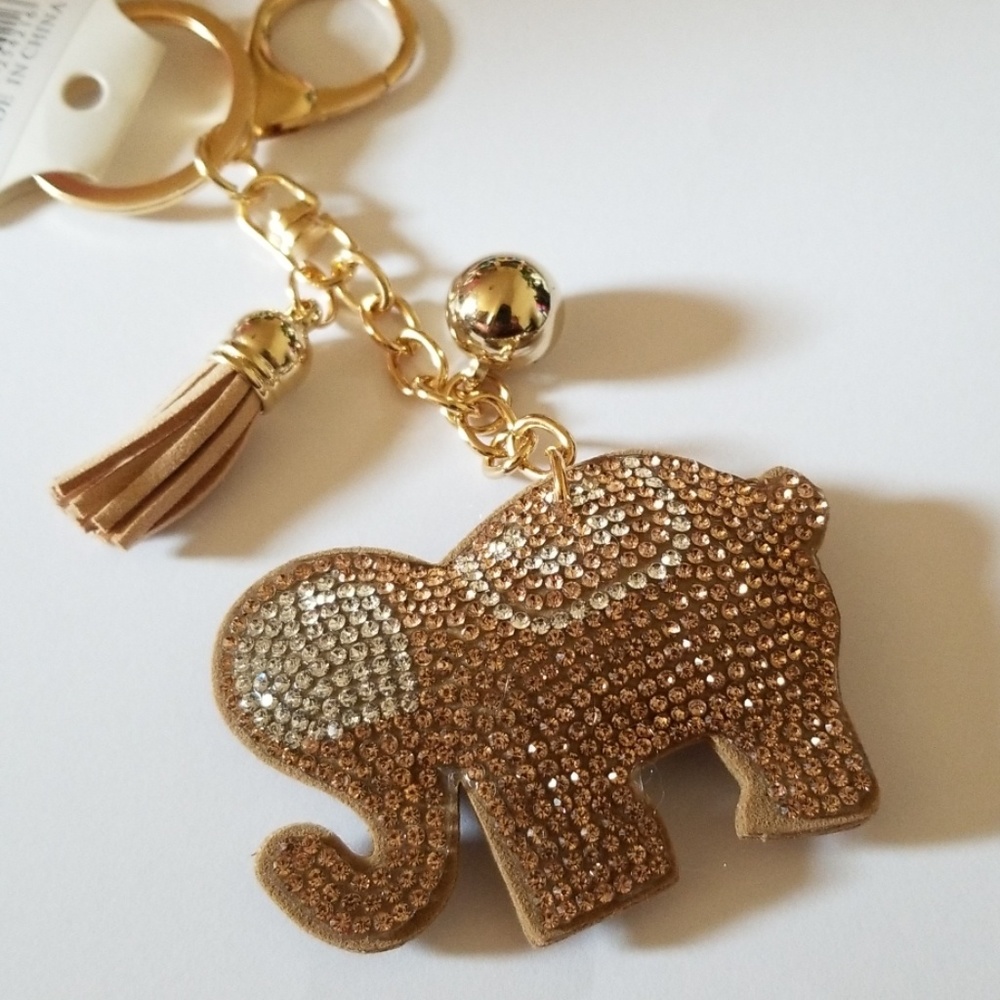 NWT elephant plush keychain